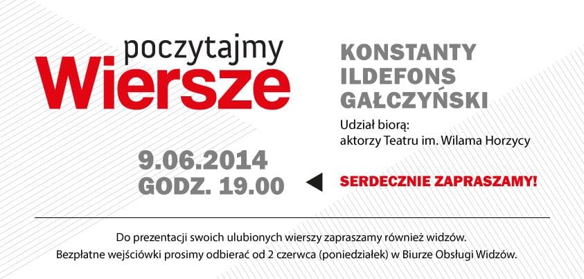 Ostatnie w tym sezonie spotkanie z cyklu POCZYTAJMY WIERSZE