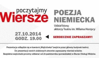 Kolejne spotkanie z cyklu „Poczytajmy wiersze” – poezja niemiecka