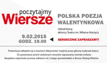 Kolejne spotkanie z cyklu POCZYTAJMY WIERSZE – POLSKA POEZJA WALENTYNKOWA