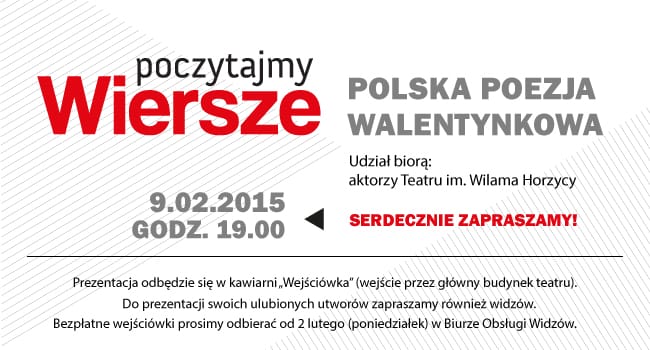 Kolejne spotkanie z cyklu POCZYTAJMY WIERSZE – POLSKA POEZJA WALENTYNKOWA