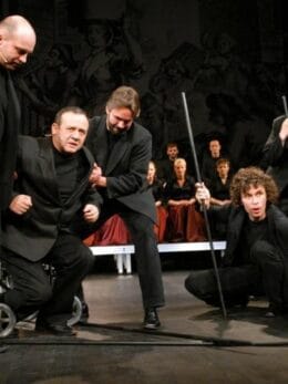 Plakat spektaklu: Beggar’s Opera. Concert for 21 actors.