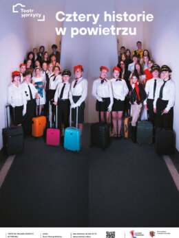 Plakat spektaklu: Cztery historie w powietrzu